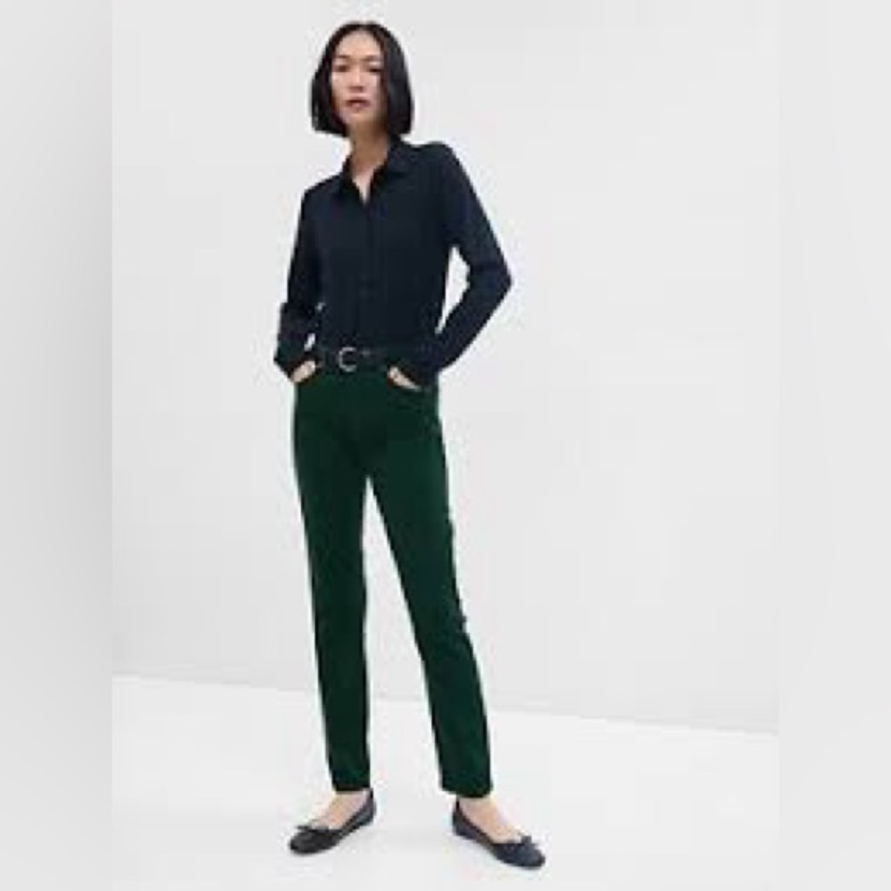 High rise vintage slim corduroy with washwell
